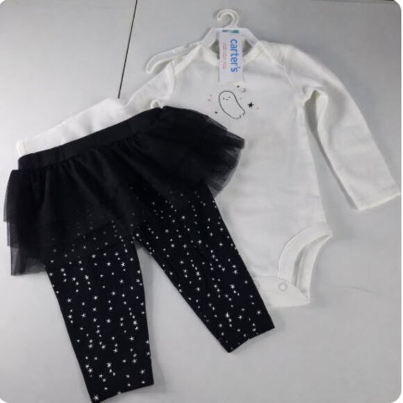 Carter's Other - Carter's Baby Girl Cute Ghost Set Size 3M NWT